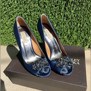 Badgley Mischa navy with jewel detail. Worn once